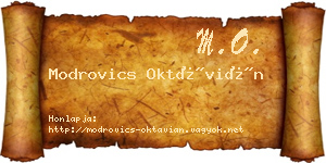 Modrovics Oktávián névjegykártya